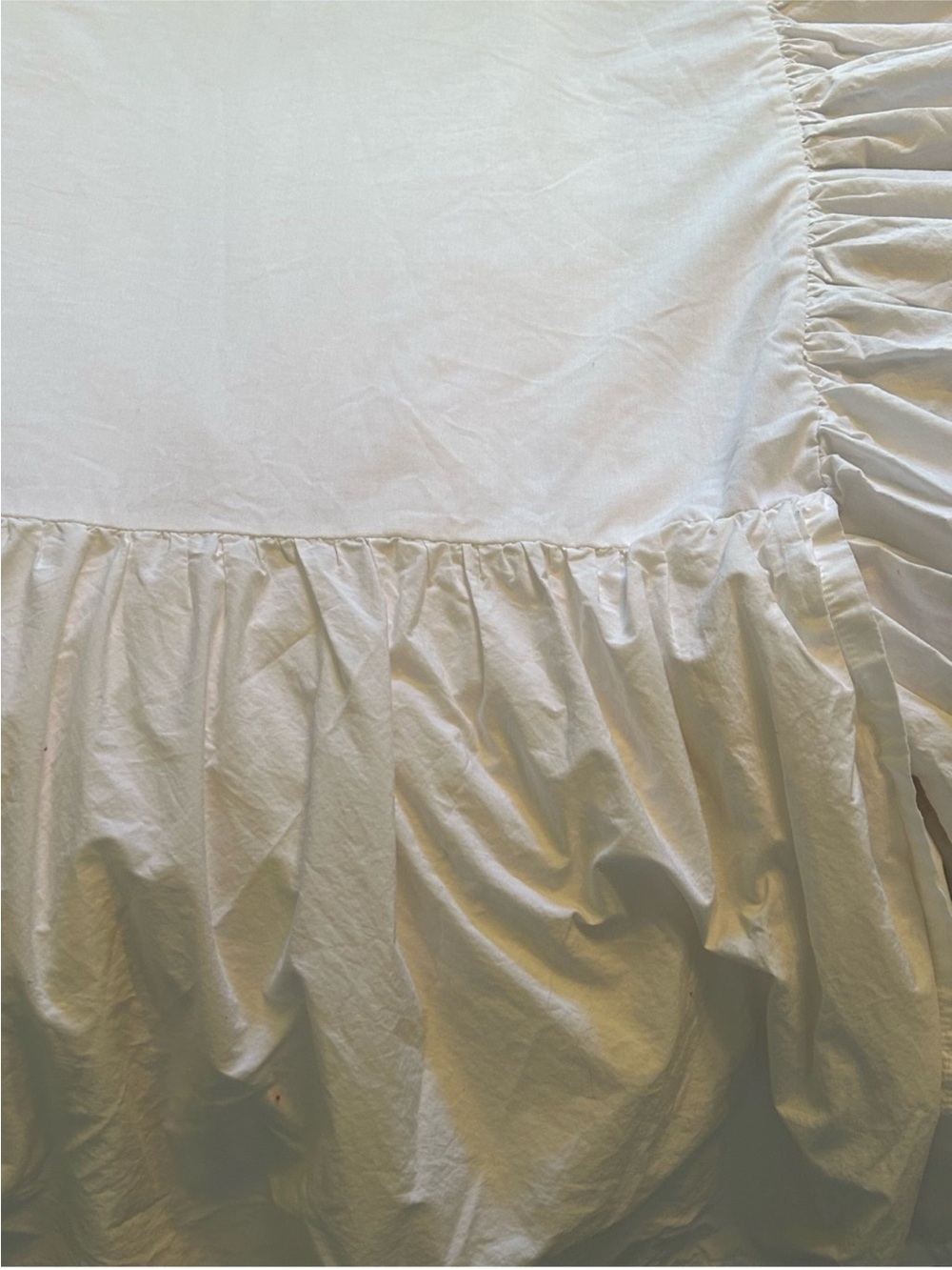 Simply Shabby Chic White Ruffled Bed Skirt